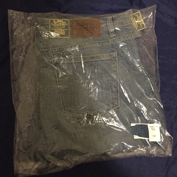 RALP LAUREN JEANS CLASSIC STRAIGHT CROPPED 16W - Picture 5 of 8